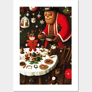 Gingerbread Man and Xmas Posters and Art